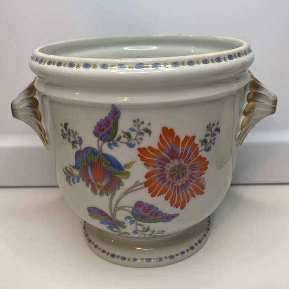 Royal Limoges Accents Vintage Royal Limoges Floral Cachepot France